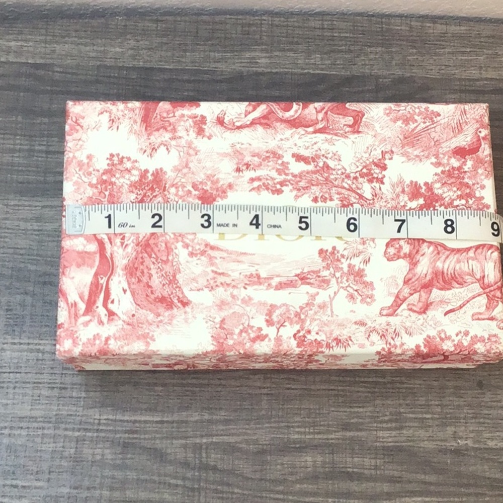 Dior Burgundy Red Card Holder with Box - Picture 16 of 16
